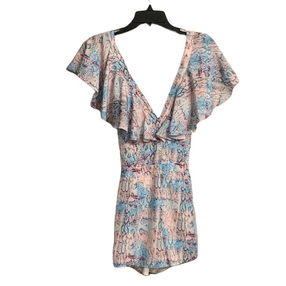 Lovers + Friends Cleo Romper in Pastel Python Size Small - Picture 2 of 6